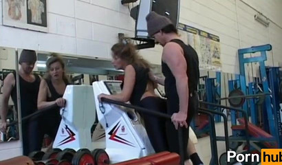 Slutty granny gets assfucked after a workout