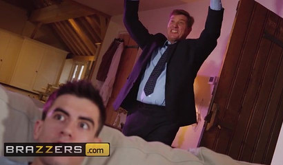 Horny step mom seduces her son while he's busy