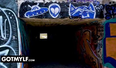 Shameless stepmom Sofie Marie giving stunning head outdoors