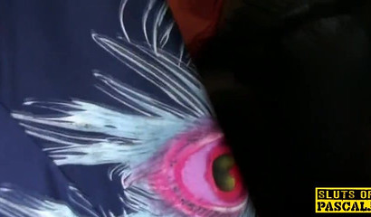 Mature squirter in black stockings pounded and fingered