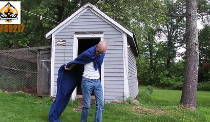 Hot granny sucks off a super hero that saved her