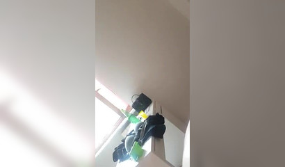 Old bitch gets filmed while she sucks him off