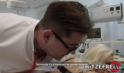 German MILF Lilli Vanilli fucked doggy-style in a doctor's office