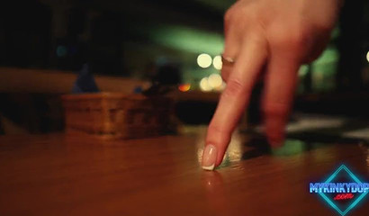 Angelic blonde with tattoos savoring the taste of a cock POV