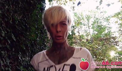 Blue-eyed granny pounded hardcore in public