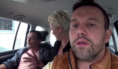 Two men picked up a slut from the street for a threesome