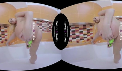 Big boobed Mommy having fun with her dildo