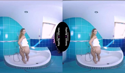 Mature lesbians having fun in VR