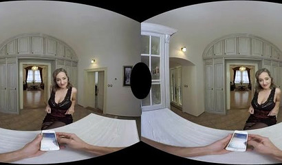 Mature lady Ameli Timber fucks a young dude in VR