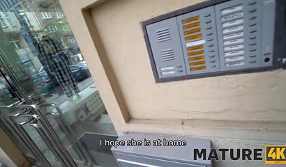 Impudent guy fucks a busty mature momma