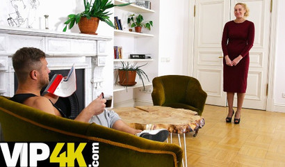 Hunk searches for a mature maid but finds perfect mistress