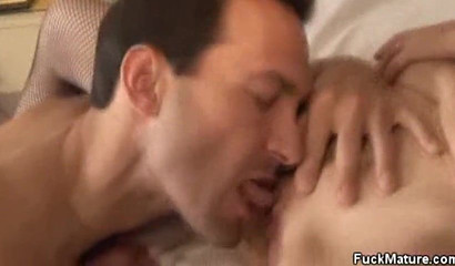 Karen with shaved pussy gets it drilled