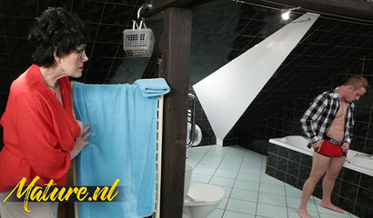 60 year old gilf spies her virgin stepson