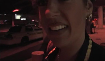 Slutty mature stewardess with huge tits rides BBC