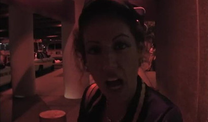 Slutty mature stewardess with huge tits rides BBC