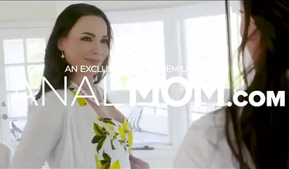 Mom with big tits lets him experience the milf pussy