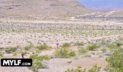 Stepmom takes a walk with her stepson and blows him