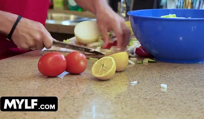 Lucky husband feeds his horny wife Mckenzie Lee with cock