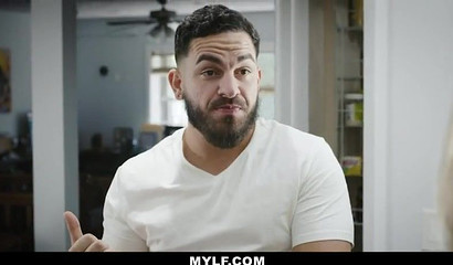 Gorgeous blonde MILF fucks cute stud