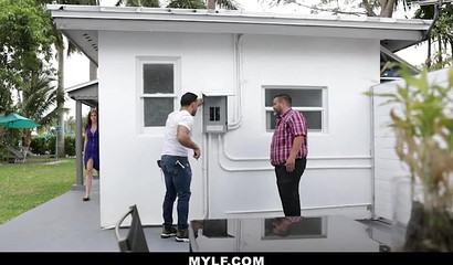 Hot cougar seduces her big dicked stepson