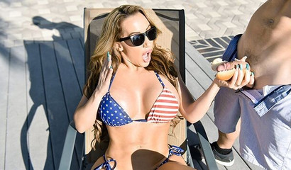 Horny mom fucks her stepson after a BBQ