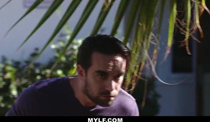 Fit blondie gets fucked by a young assistant outdoors