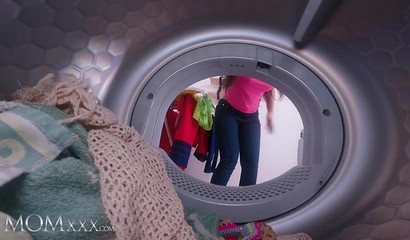 Milf caught masturbating and gets fucked hard