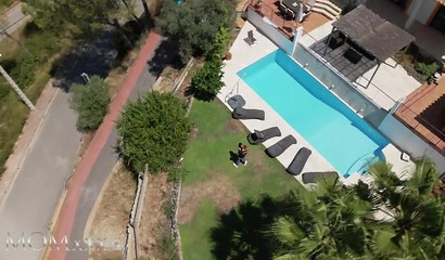 Hot ebony mommies get intimate with each other