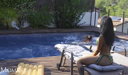 Latina MILF slams her booty on a huge cock