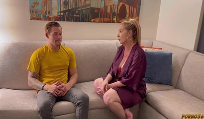 Stepson fucks his stepmom to keep her from going out with others.